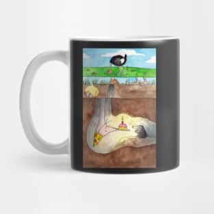 Ostrich and Mole Happy Birthday Mug